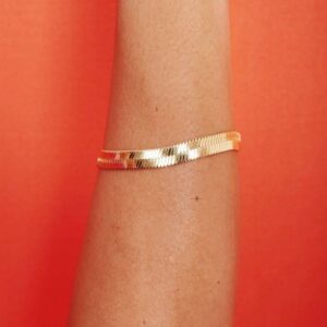 Pulseira Fita em banho de Ouro 18K