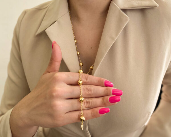 Colar Bolas em banho de Ouro 18K - Imagem 2