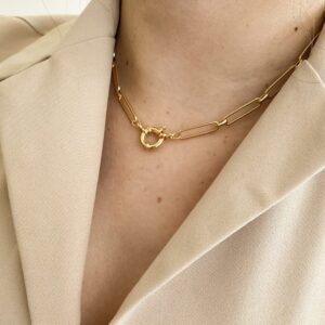 Colar Elos em banho de Ouro 18K