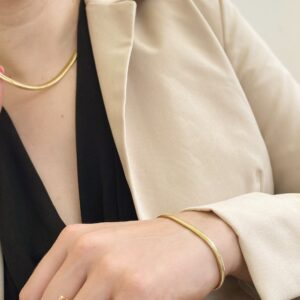 Pulseira Lacraia em banho de Ouro 18K