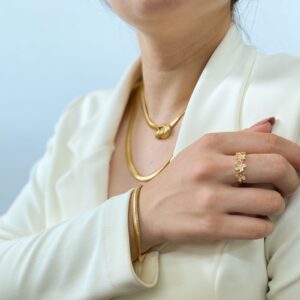Pulseira Lacraia 5mm em banho de Ouro 18K
