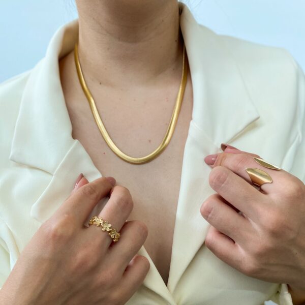 Corrente Lacraia NEW em banho de Ouro 18K - Imagem 2