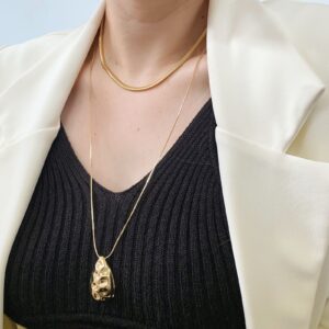 Colar Gota em banho de Ouro 18K