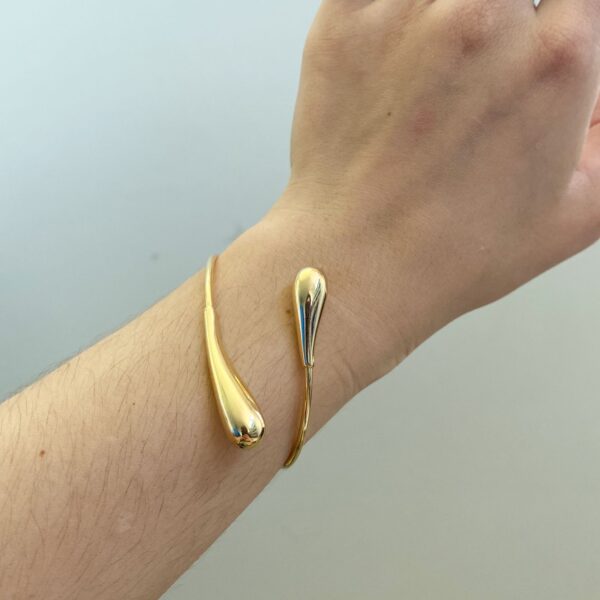 Bracelete Gota em banho de Ouro 18K - Imagem 2