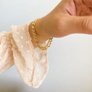 Pulseira Grumet Dupla fecho Boia em banho de Ouro 18K
