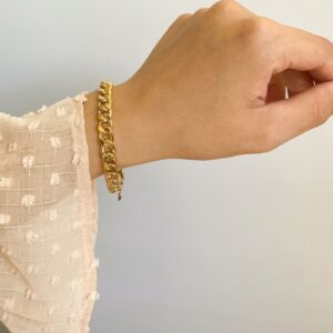 Pulseira Grumet Dupla fecho Lagosta em banho de Ouro 18K