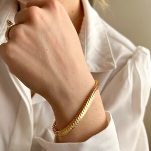 Pulseira Escama em banho de Ouro 18K