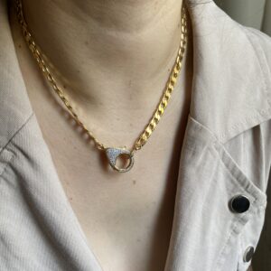 Colar Cravejado em banho de Ouro 18K