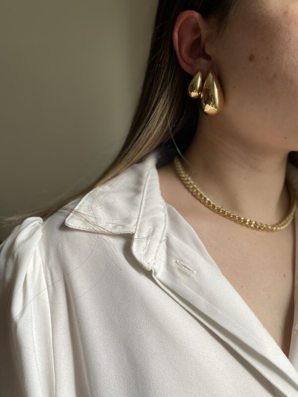 Brinco Gota Hailey P em banho de Ouro 18K - Imagem 2