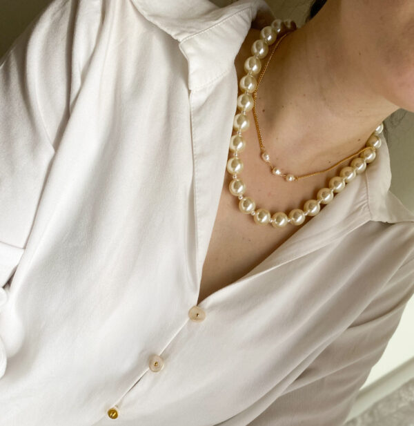 Chocker Pérola em banho de Ouro 18K