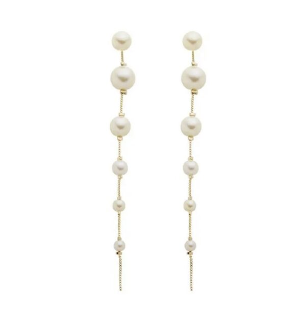 Brinco Pérolas com Veneziana em banho de Ouro 18K