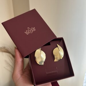 Brinco Ciclone em banho de Ouro 18K