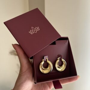 Argola Blonde em banho de Ouro 18K