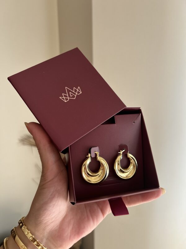 Argola Blonde em banho de Ouro 18K
