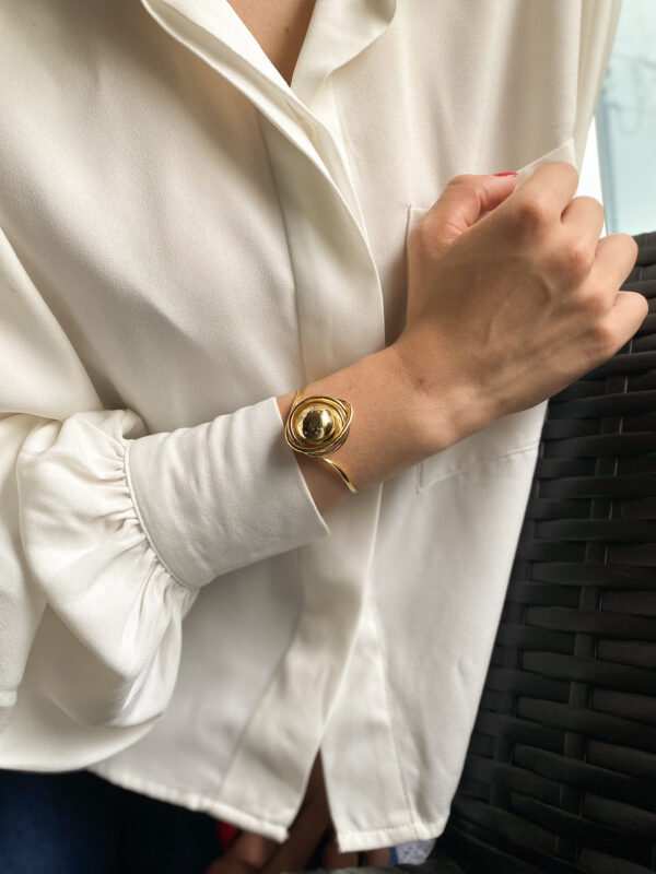 Bracelete Bola em banho de Ouro 18K