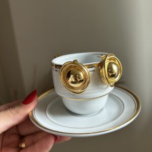 Brinco Bola em banho de Ouro 18K