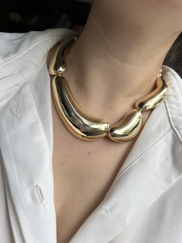 Choker Orgânica em banho de Ouro 18K - Imagem 2