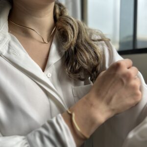 Aro fio em banho de Ouro 18K