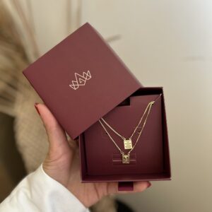 Escapulário Nossa Senhora do Carmo em banho de Ouro 18K