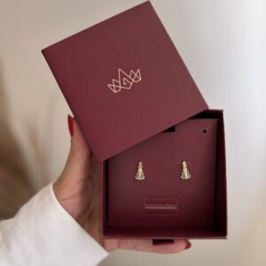 Brinco Nossa Senhora em banho de Ouro 18K