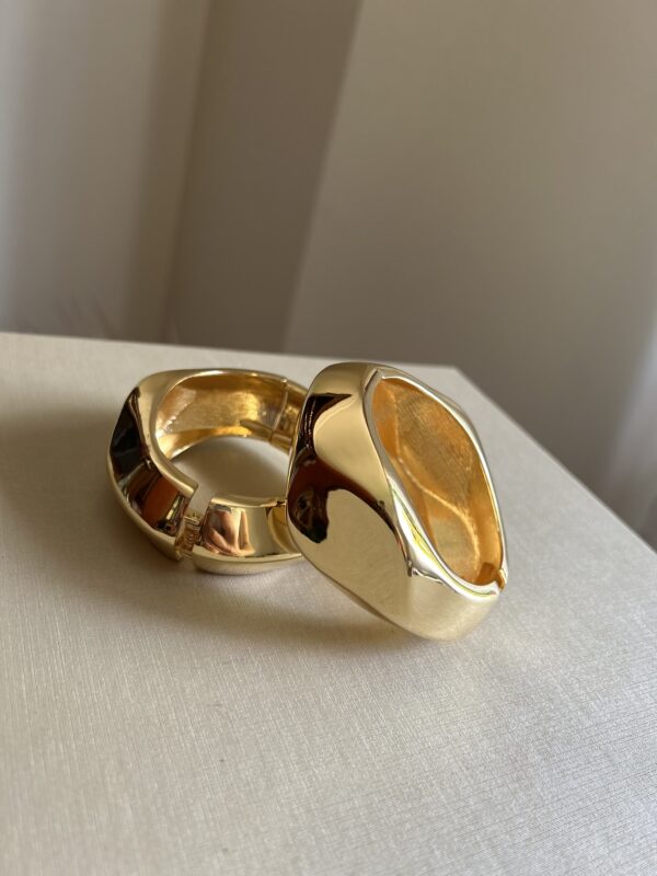 Bracelete Abaulado em banho de Ouro 18K - Imagem 2