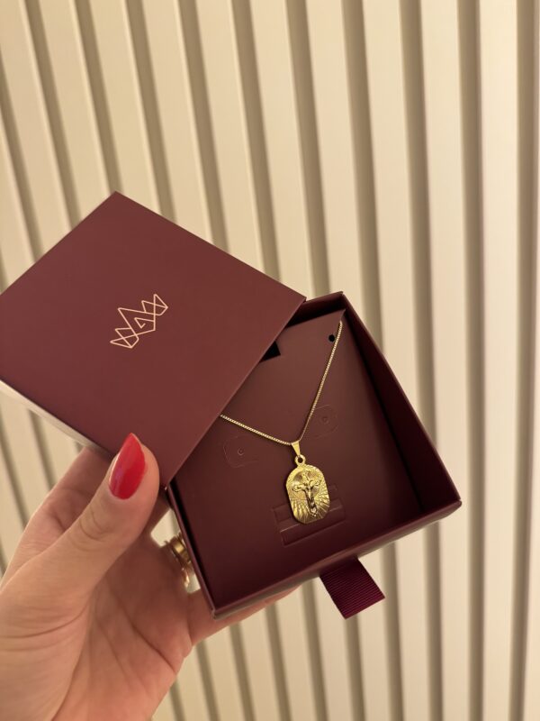 Corrente Masculina Cruz em banho de Ouro 18K