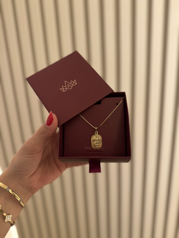 Corrente Masculina Cruz em banho de Ouro 18K - Imagem 2