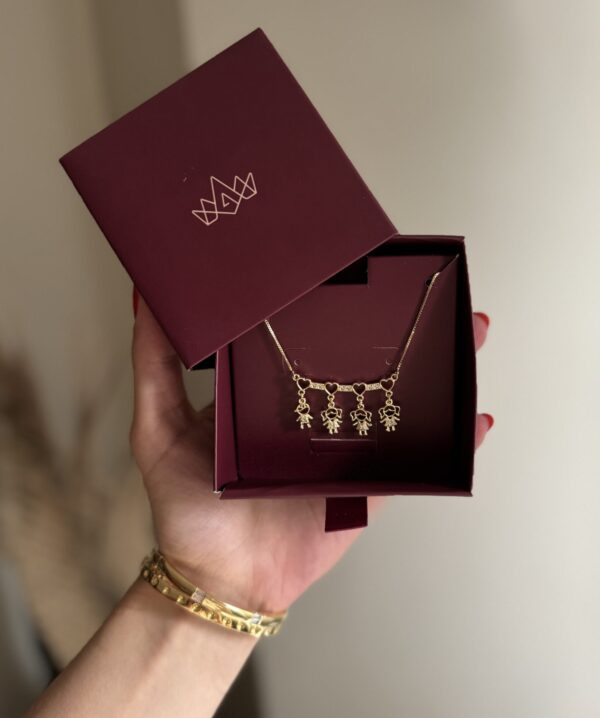 Personalizado de Filhos em banho de Ouro 18K