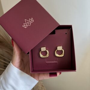 Brinco Alongado em banho de Ouro 18K