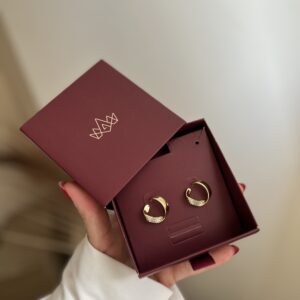 Brinco Ondulado em banho de Ouro 18K