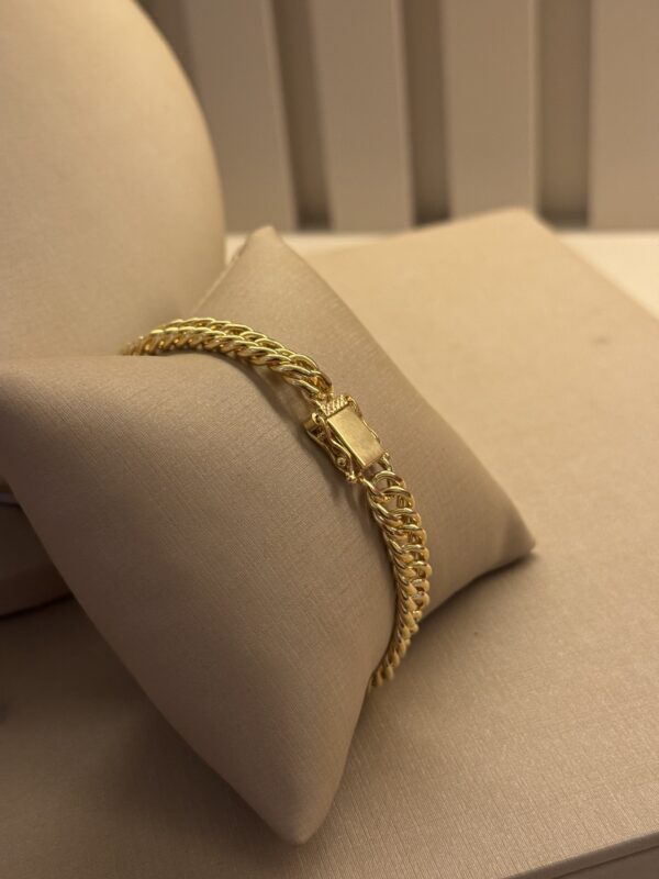 Pulseira Masculina Grumet Dupla 8mm em banho de Ouro 18K - Imagem 2