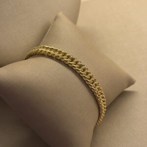 Pulseira Masculina Grumet Dupla 8mm em banho de Ouro 18K
