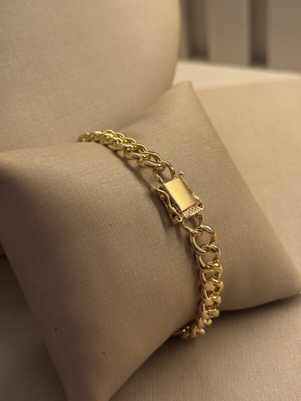 Pulseira Masculina Grumet Simples em banho de Ouro 18K - Imagem 2