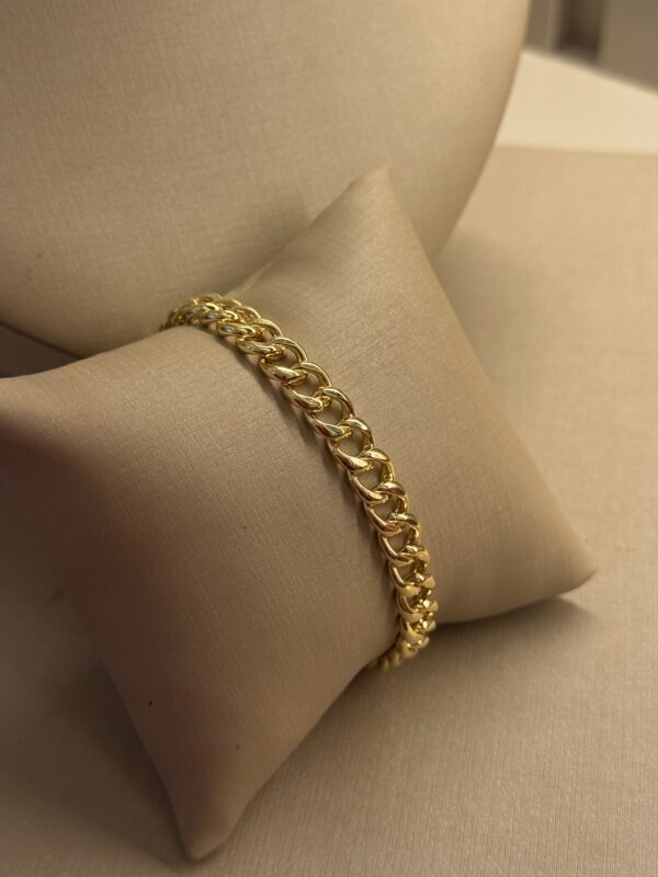 Pulseira Masculina Grumet Simples em banho de Ouro 18K