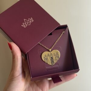 Colar Personalizado com medalha de Coração em banho de Ouro 18K