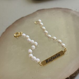 Pulseira Infantil em banho de Ouro 18K