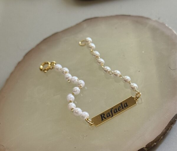 Pulseira Infantil em banho de Ouro 18K