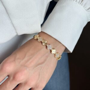 Bracelete Trevo em banho de Ouro 18K