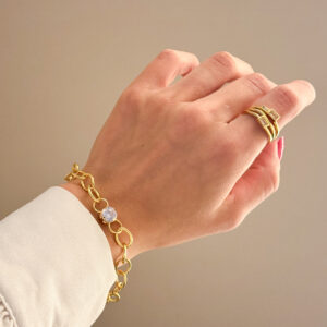 Pulseira Ponto de Luz em banho de Ouro 18K