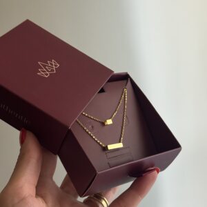 Colar 2 em 1 em banho de Ouro 18K