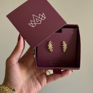 EarCuff Cristal em banho de Ouro 18K