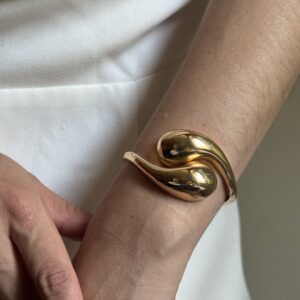 Bracelete Gota Dupla em banho de Ouro 18K