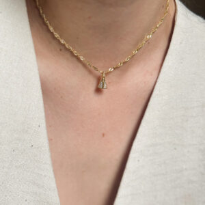 Colar Nossa Senhora em banho de Ouro 18K