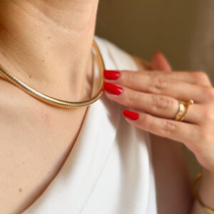 Aro Malha Relógio em banho de Ouro 18K