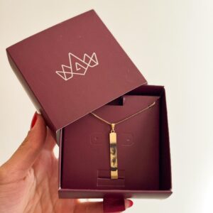 Colar Personalizado Medalha Palito em banho de Ouro 18K