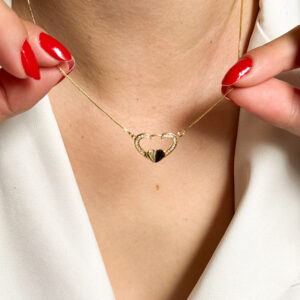 Colar Coração em banho de Ouro 18K