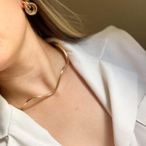 Aro Zigzag em banho de Ouro 18K