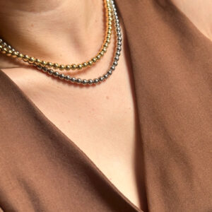 Colar Esfera em banho de Ouro 18K