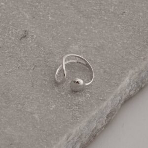 Anel Largo e Oval em Prata 925