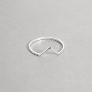 Anel Fino V em Prata 925
